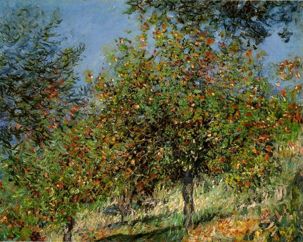 Apple Trees on the Chantemesle Hill Claude Monet Oil Paintings